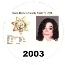 Michael Jackson 2003 Mugshot Big Pin