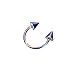 16pcs 18g Ball Spike Horseshoe Ring Lip Tragus Belly Nipple Eyebrow Ring Circular Barbell (16 Pieces 18 Gauge-5/16