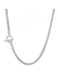 MMA Silver - 17 inch Five Strand Toggle Necklace