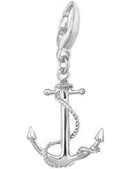 Sterling Silver LARGE ANCHOR WITH ROPE Charm