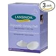 Lansinoh 20265 Disposable Nursing Pads, 60-Count Boxes (Pack of 3)