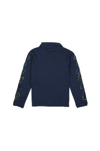 Diesel Long Sleeve Polo Shirt TAKERY, Color: Dark blue