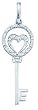 0.10CTW DIAMOND MICRO PAVE KEY PENDANT