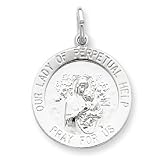Sterling Silver Our Lady of Perpetual Help Medal