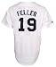 Bob Feller Cleveland Indians MLB Throwback Tackle Twill Felt Replica Baseball Jerseys By Majestic (XXL=52)