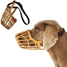 Classic Products Plastic Basket Dog Muzzle (Light Tan, Size 5, 3 Inches)