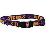 Minnesota Vikings Adjustable Pet Dog Collar (Medium)