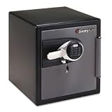 SENTRY / SENOA3821 / Fire-Safe 1.2 cu. ft. Capacity Electronic Safe, Black/Gunmetal Gray / Sold as 1 EA