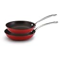 KitchenAid Gourmet Reserved 8-Inch and 10-Inch Open Skillets Twin Pack, Red