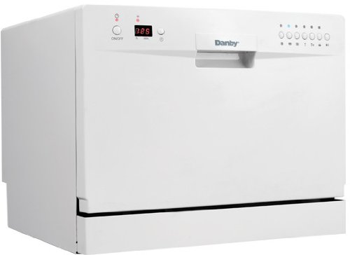 Danby DDW611WLED 6 Setting Countertop Portable Dishwasher With Electronic Controls