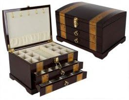 The Plantation JBQ-SA108 Jewelry Box, Brown
