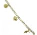Sun, Moon, and Heart Charm Bracelet in both Sterling Silver and 14K Yellow Gold