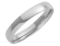 9ct White Gold Ladies 3mm Light Court-Shape Wedding Ring