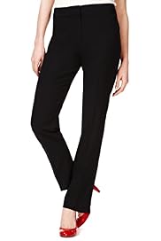 Flat Front Slim Leg Trousers
