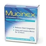 Mucinex-Extended Release Bi-Layer Guaifenesin 600mg, 40 Tablets (3 Pack)