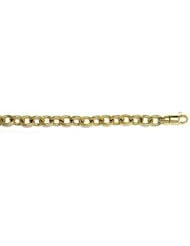 CleverEves 14Kt Yellow Gold Solid Oval 9mm Bracelet