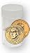 COIN STORAGE TUBES, round clear plastic w/ screw on tops for SMALL SIZE DOLLARS (S.B.A./SAC./PRESIDENTIAL) (DISPLAY BOX of 50)