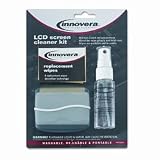 LCD Screen Cleaner, 1-1/10-oz. Pump Bottle of Cleaning Solution, Brush, 5 Wipes