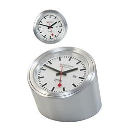 Mondaine's Desk Clock #A667.TUBE.80SBB by Mondaine