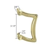 CRL 3-1/2 Brass Outside Shower Door Pull Handle