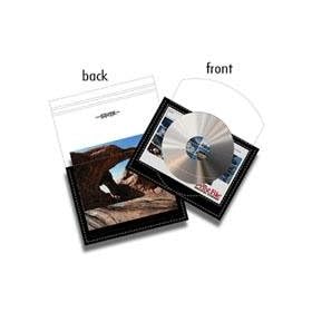 Print File CD/DVD Archival Storage Page, Holds 1-CD/DVD and/or a 4 x 6 Index Card in Front Pocket, and 36 - 4 x 6 prints in Back Pocket, Pack of 25 Pages.