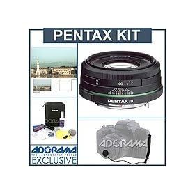 Click here to buy Pentax SMCP-DA 70mm f 2.4 ED Black Limited Edition Lens Kit, with Tiffen 49mm UV Filter, Lens Cap... by Pentax.
