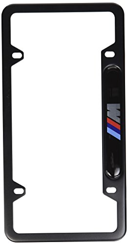 spec BMW Black Stainless Steel License Frame with M Logo