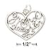 Jewelry : Sterling Silver Granddaughter Open Filigree Heart Charm