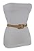 TFJ Women Fashion Skinny Belt High Waist Hip Gold Metal Infinity Buckle Size S M L