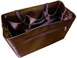 Bag Organizer Speedy 25 Neverfull PM Insert Liner Base Shaper Purse Hangbag in Red bag in bag to go BROWN