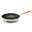 Rachael Ray Stainless Steel Nonstick 12-Inch Open Skillet, Orange