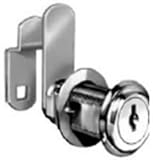 National Cabinet Lock C8060-14A-KA Cam Lock, 1-3/4 Cylinder Length, Bright Nickel Finish - Keyed Alike