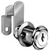 National Cabinet Lock C8060-14A-KA Cam Lock, 1-3/4 Cylinder Length, Bright Nickel Finish - Keyed Alike