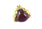Animal Collection Amethyst,Ruby & Diamond Lady-Bug Pin