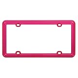 Buy Car Plastic License Plate Frame - Transparent Clear Hot Pink