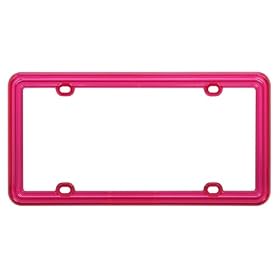 Buy Car Plastic License Plate Frame - Transparent Clear Hot Pink now!
