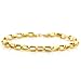 14K Yellow Gold Rectangular Rolo Link Bracelet 7.2