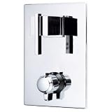 Danze D560144T Sirius Two Handle 1/2-Inch Thermostatic Shower Trim Kit, Chrome (Valve Not Included)