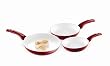 Aeternum 3-Pack Ceramic Saute Pan, Red