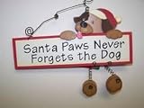 Dog Christmas Wooden Sign 6 x 9 in