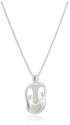 Sterling Silver Loving Family Mother with Two Children Pendant Necklace, 18"