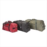 Rugged Nylon Cargo Duffel Bag with Shoulder Strap Size: 36, Color: Black