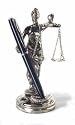 Blind Lady Justice Pen Holder * Quality Lawyer Gift