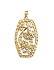 14 Karat Gold Plated Filigree Pendant