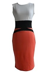 Sexy Sleeveless Cotton Cocktail Round Neck Bodycon Dress/Evening Dress/Prom Dress/Wedding Party Dress/Midi Dress 