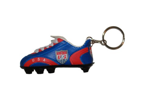 USA Blue Red Soccer Shoe Cleat Keychain . High Quality .. New