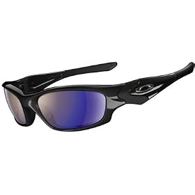 Oakley Polarized Straight Jacket® Fishing Specific Sunglasses - Polished Black Frame/shallow Blue Lens