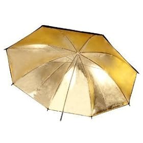 33 Studio Lighting Reflective Umbrella - Black/Gold