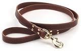Tan Oak Leather Lead - 6 ft. with a Width of 1 in., Dog leashes, Dog Leads, Dogs, Home & Garden