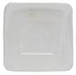 Art Glass White Small Square Plate 8 3/4"x8 3/4" Set of Two